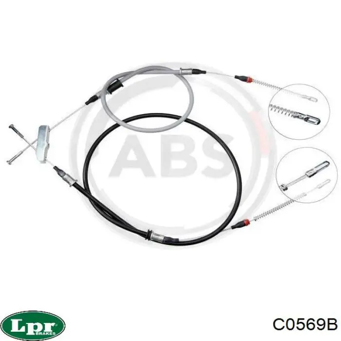 Cable de freno de mano trasero derecho/izquierdo C0569B LPR