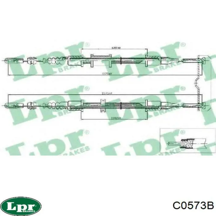 Задний трос ручника C0573B LPR