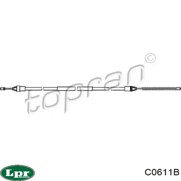 Задний трос ручника LPR C0611B цена, от 10.57 USD
