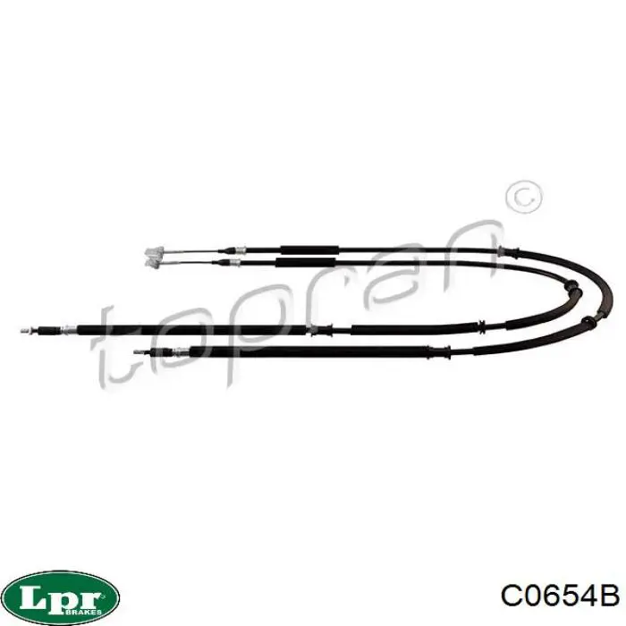 Задний трос ручника LPR C0654B цена, от 25.37 USD