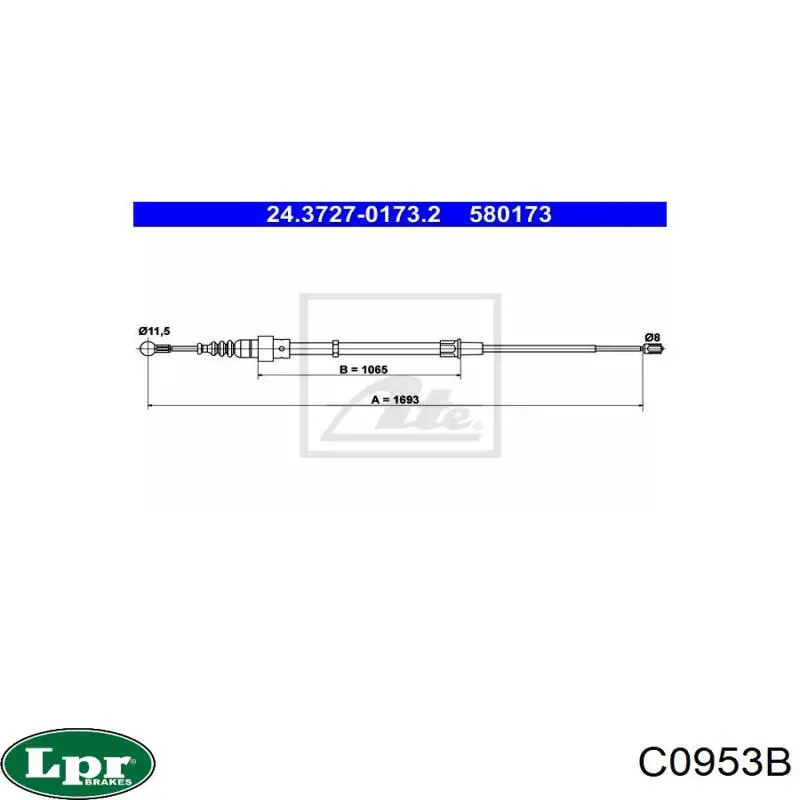 Купить C0953B LPR Тормоз стояночный