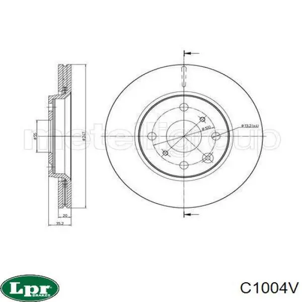 Тормоз дисковый передний LPR C1004V цена, от 31.94 USD