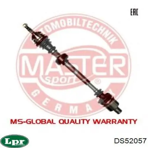 Привод передний правый LPR DS52057 цена, от 87.15 USD