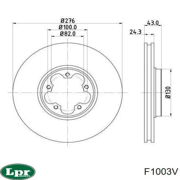 Купить F1003V LPR Ротор тормозной