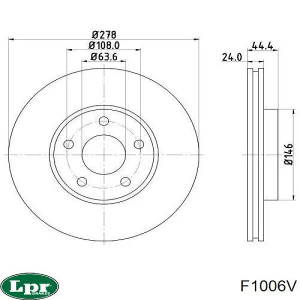 Купить F1006V LPR Ротор тормозной