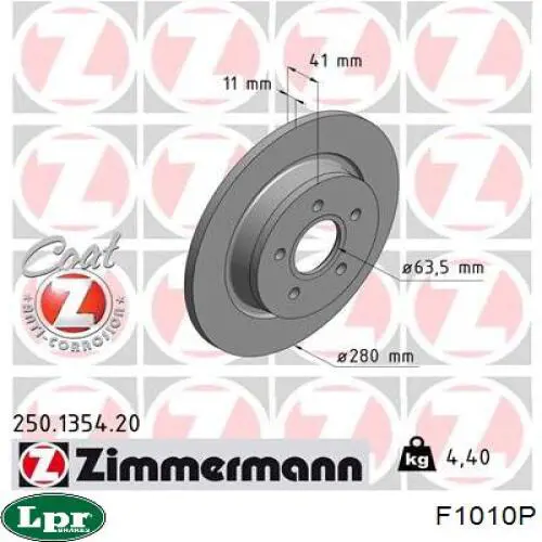 Тормозные диски F1010P LPR