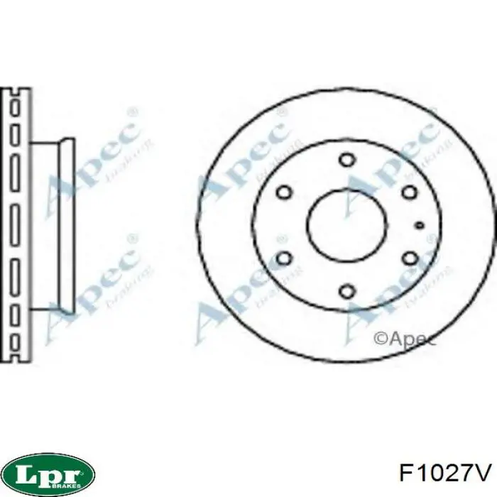 F1027V LPR Диск тормозной передний