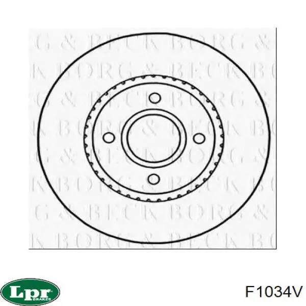 Тормоз дисковый передний LPR F1034V цена, от 37.64 USD