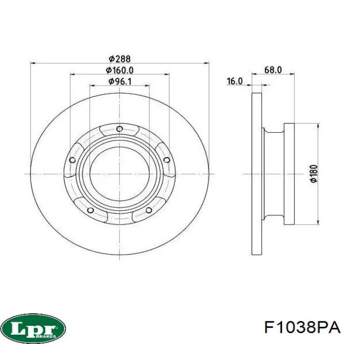 Тормозные диски F1038PA LPR