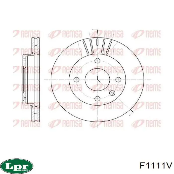 Передние тормозные диски F1111V LPR