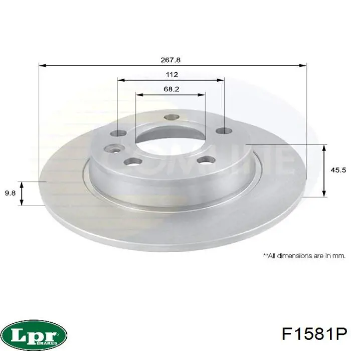 Тормозные диски F1581P LPR