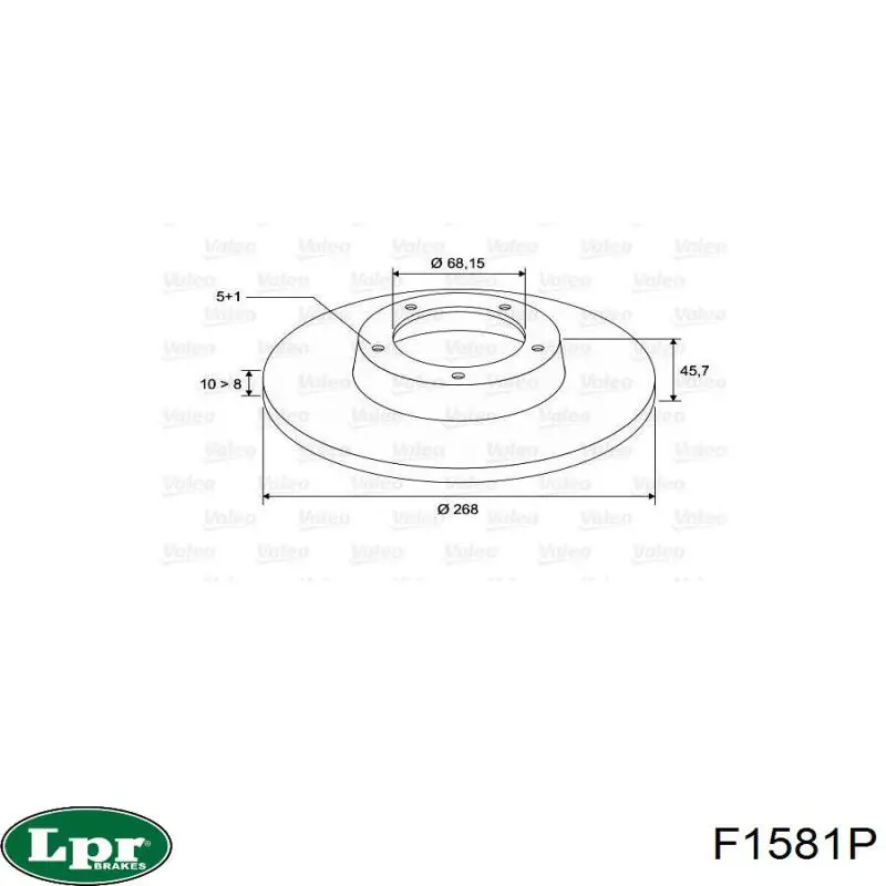 F1581P LPR Дисковый тормоз