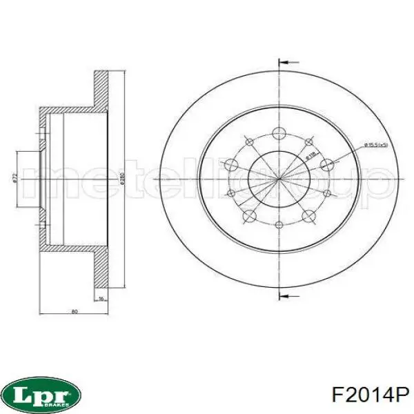 Тормозные диски F2014P LPR