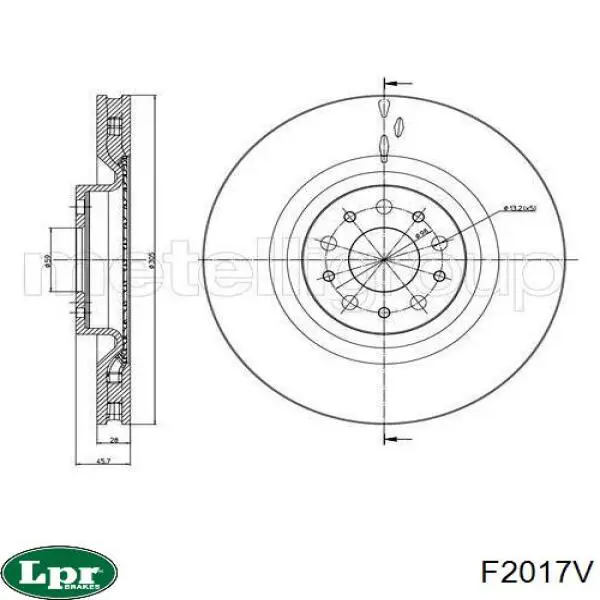 Тормоз дисковый передний LPR F2017V цена, от 43.94 USD