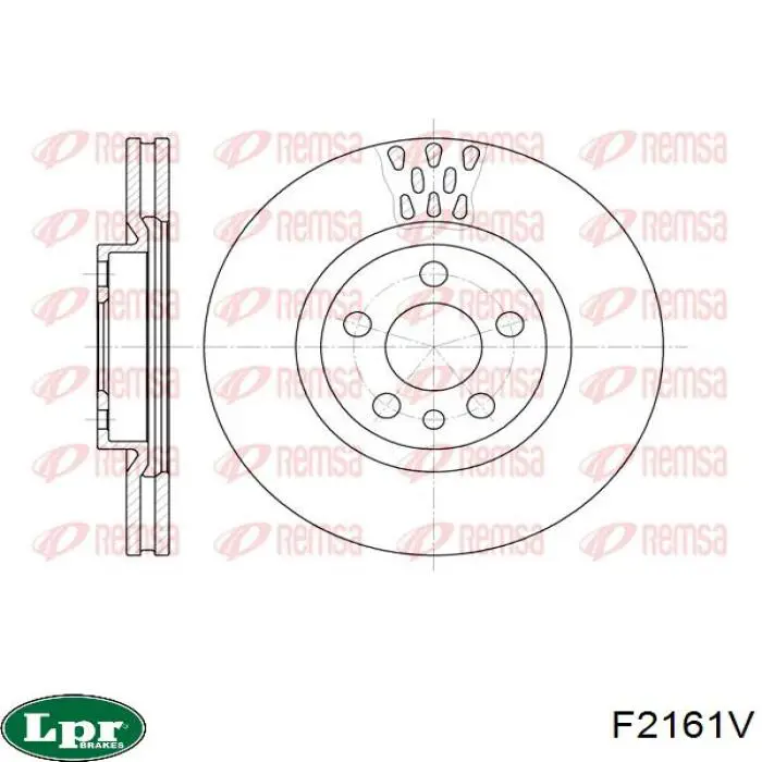Передний тормозной диск LPR F2161V