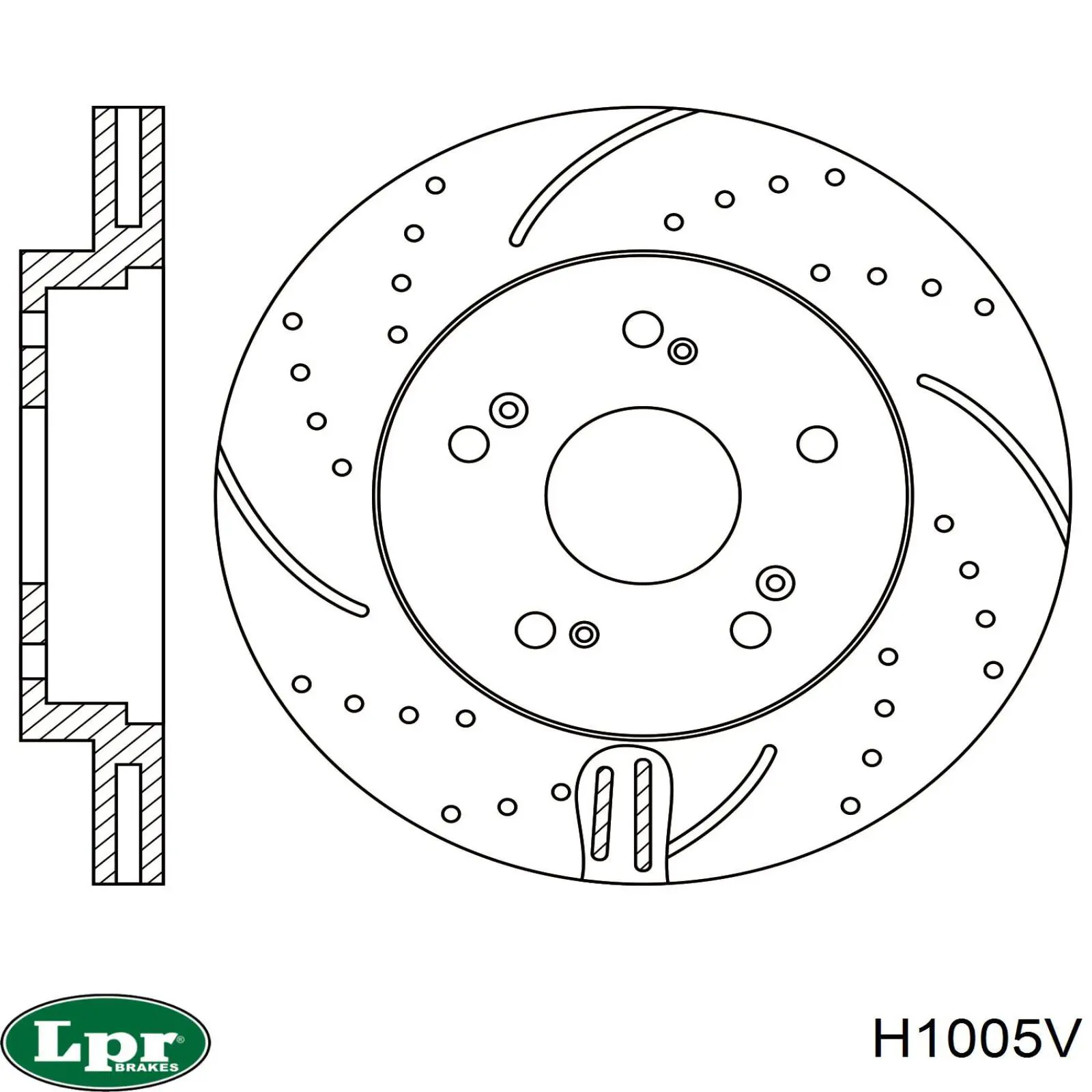 Передние тормозные диски H1005V LPR