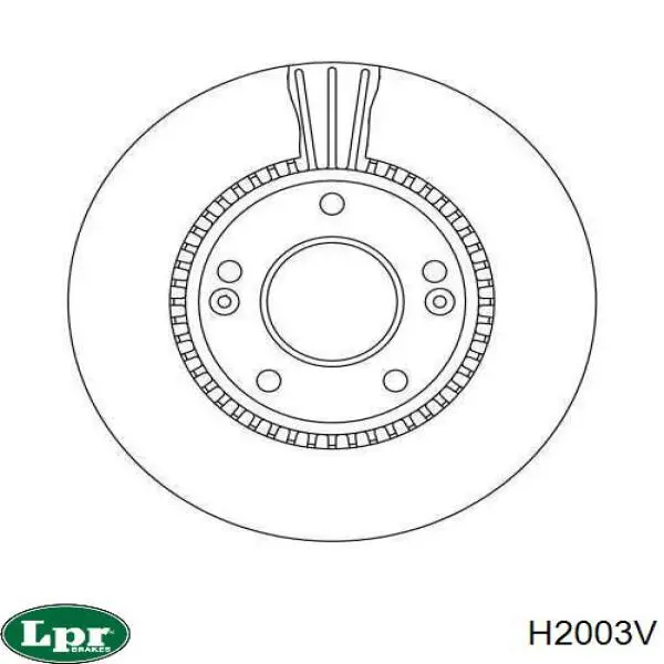 Передний тормозной диск LPR H2003V