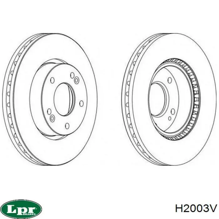 Тормоз дисковый передний LPR H2003V цена, от 42.81 USD