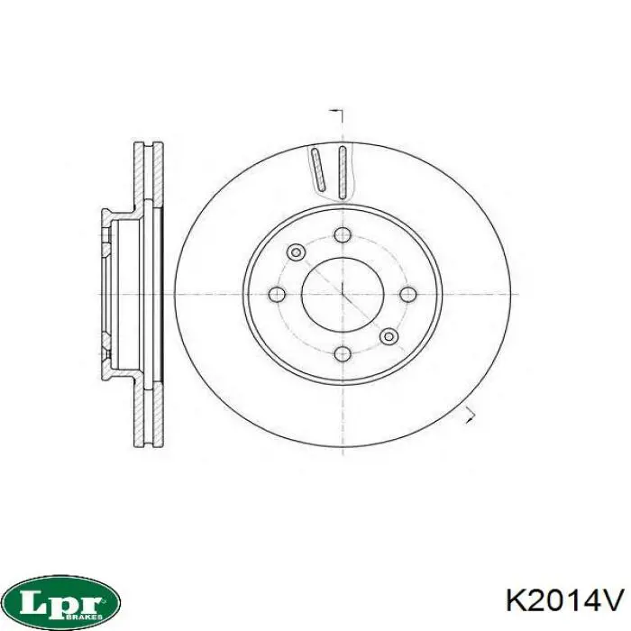 Купить K2014V LPR Ротор тормозной