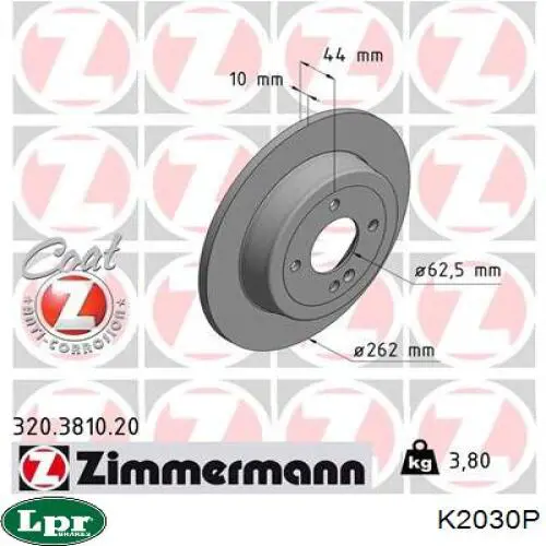 Тормозные диски K2030P LPR