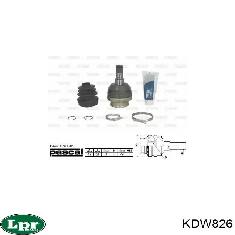 KDW826 LPR ШРУС внутренний, передний