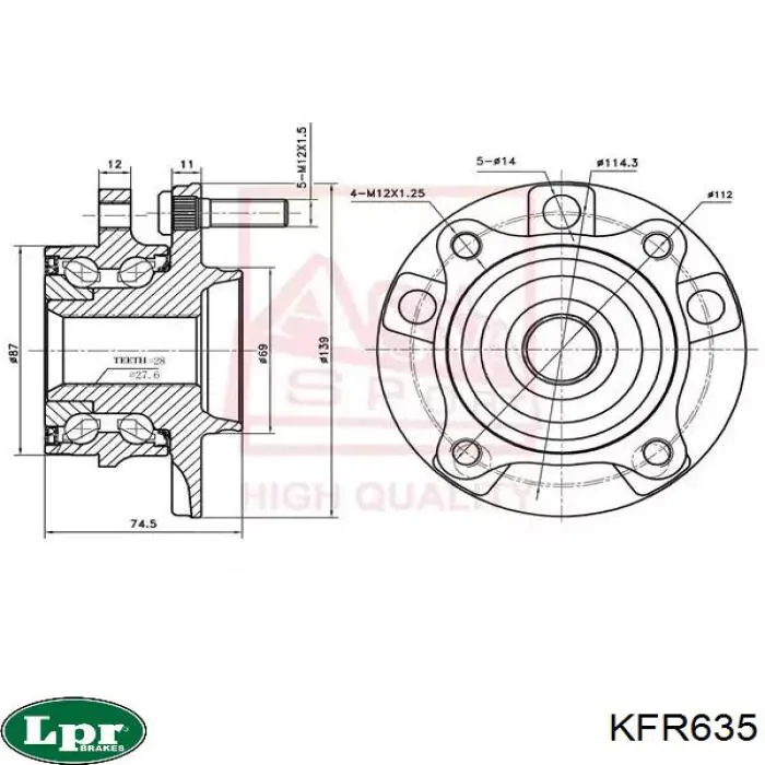 Граната колесная LPR KFR635 цена, от 36.78 USD
