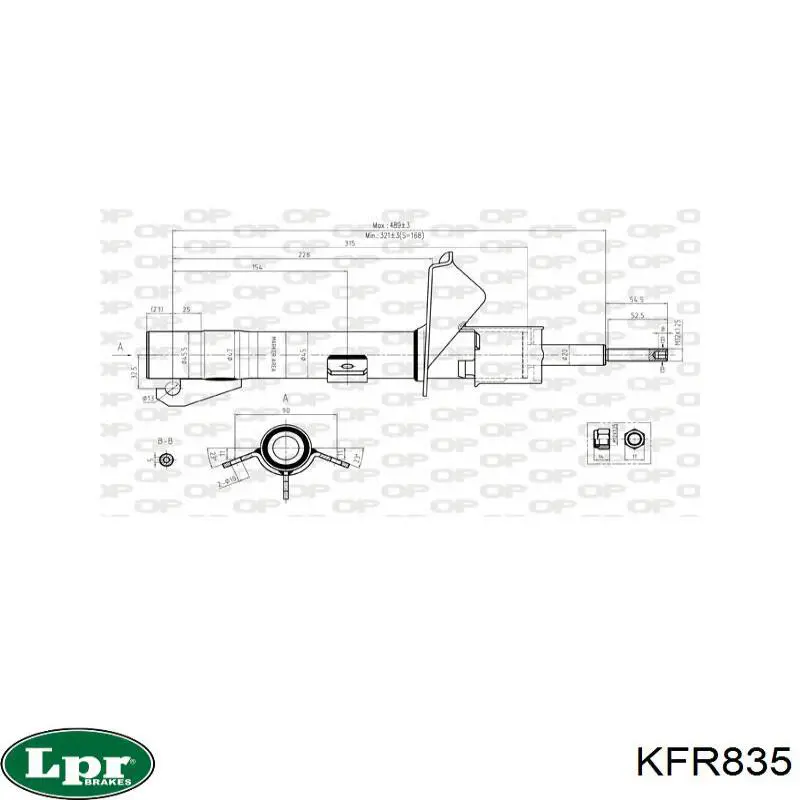 ШРУС зовнішній передній KFR835 LPR