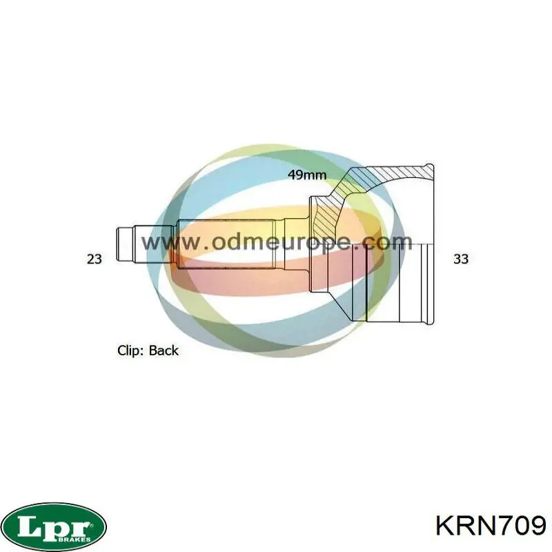 ШРУС наружный передний KRN709 LPR