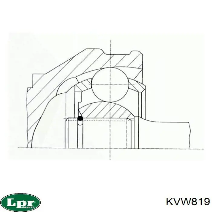 KVW819 LPR ШРУС внутренний, передний
