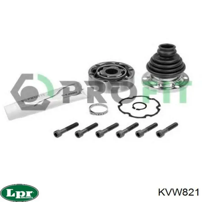 Шарнир угловых скоростей внутренний передний LPR KVW821 цена, от 25.70 USD