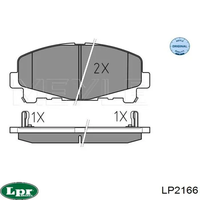LP2166 LPR передние тормозные колодки