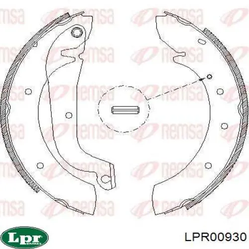 LPR00930 LPR Барабанные тормозные колодки