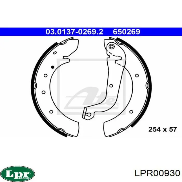 Тормоза рабочие задние ножные и тормозные барабаны LPR LPR00930 цена, от 24.46 USD