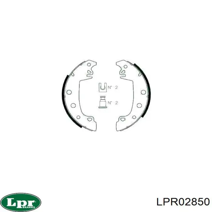 Задние барабанные колодки LPR02850 LPR