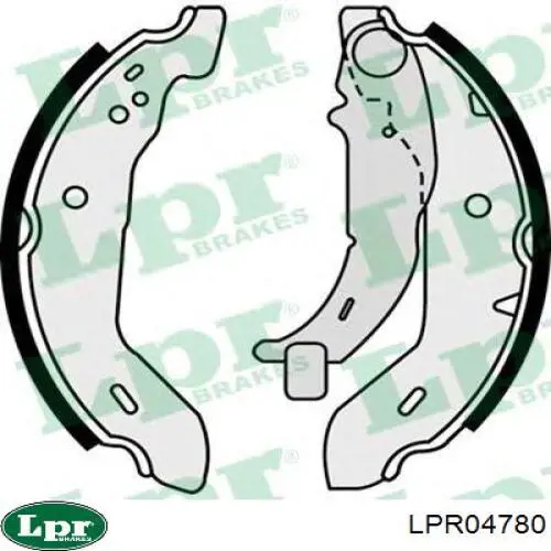 LPR04780 LPR колодки тормозные задние барабанные