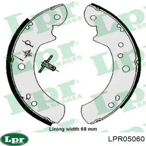 Задние барабанные колодки LPR05060 LPR