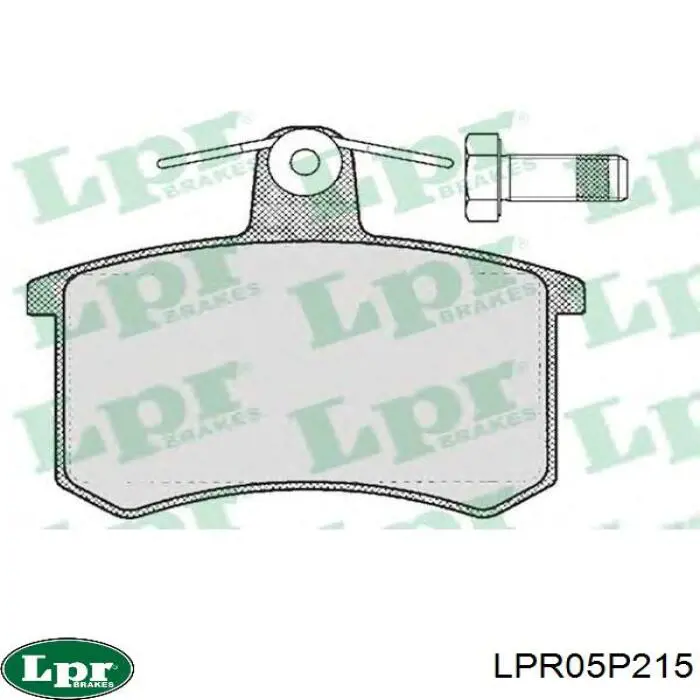 LPR05P215 LPR колодки тормозные задние дисковые