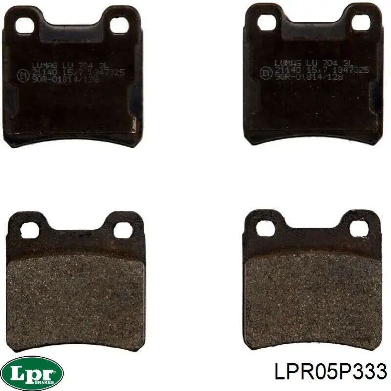 LPR05P333 LPR колодки тормозные задние дисковые