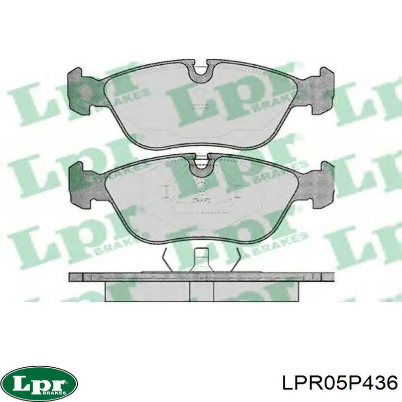 LPR05P436 LPR передние тормозные колодки