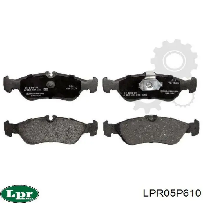 LPR05P610 LPR Колодки тормозные дисковые комплект