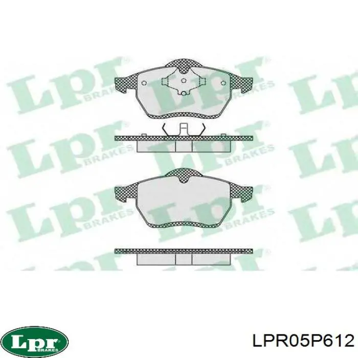 LPR05P612 LPR колодки тормозные передние дисковые