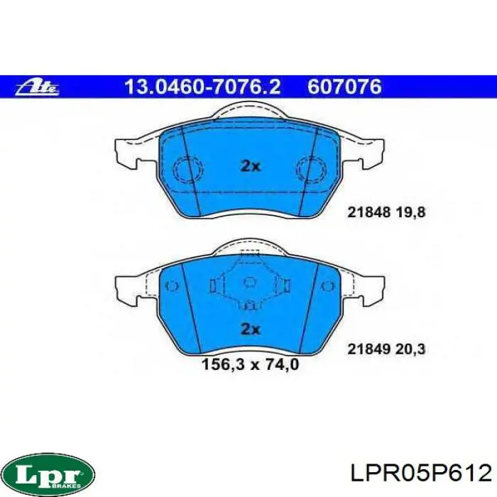 Колодки LPR LPR05P612 цена, от 24.07 USD