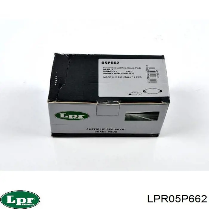 LPR05P662 LPR колодки тормозные передние дисковые