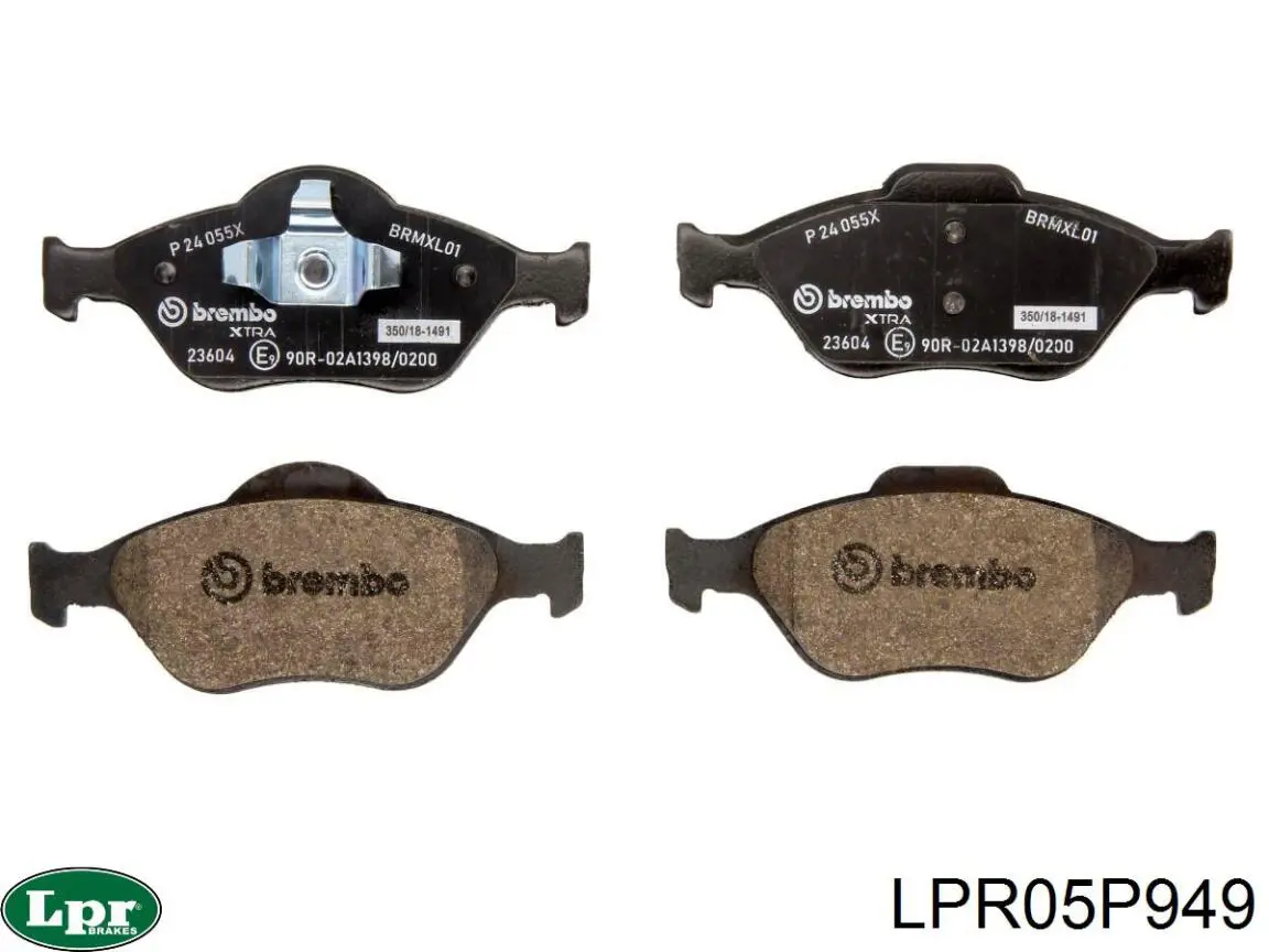 LPR05P949 LPR колодки тормозные передние дисковые