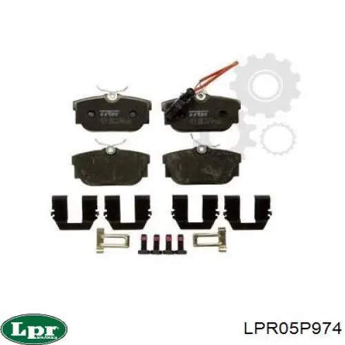 LPR05P974 LPR Колодки тормозные дисковые комплект