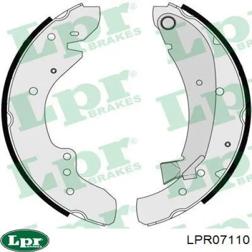 LPR07110 LPR колодки тормозные задние барабанные