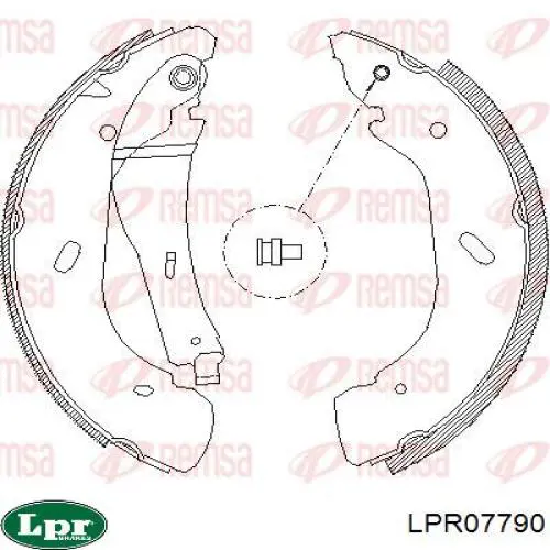 LPR07790 LPR Барабанные тормозные колодки