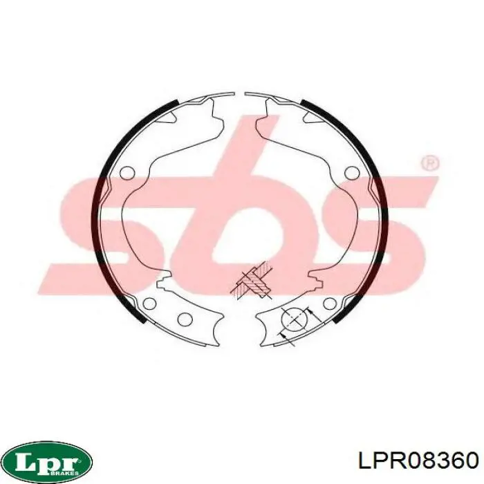 Купить LPR08360 LPR Колодки ручника/стояночного тормоза