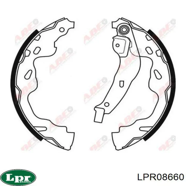 Задние барабанные колодки LPR08660 LPR