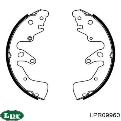 Задние барабанные колодки LPR09960 LPR